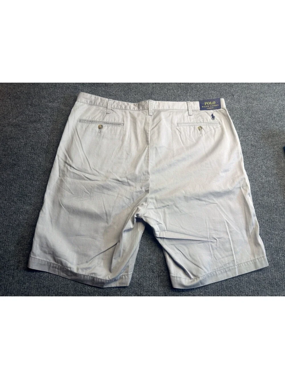 NWT Polo Ralph Lauren Classic Fit Grey Chino Men’s Shorts 44B